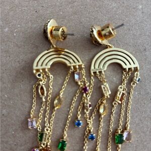 Kurt Geiger Gold Rainbow Drop Earrings